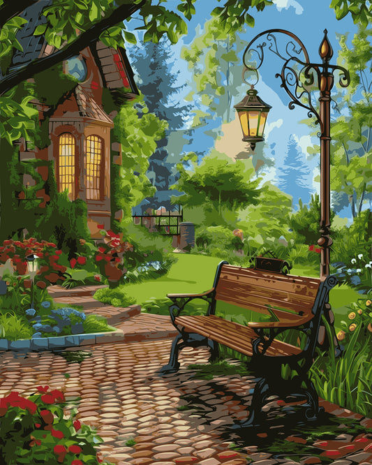 Garden Cottage Path - Paint by Numbers Kit