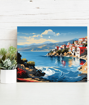 Seaside Village Bliss – Paint by Numbers Kit