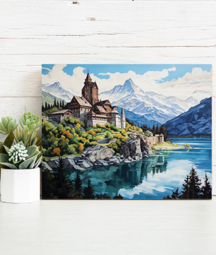 Alpine Lake Escape – Paint by Numbers Kit