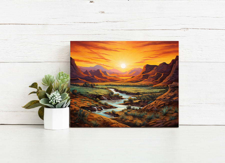 Golden Canyon Sunrise – Paint by Numbers Kit