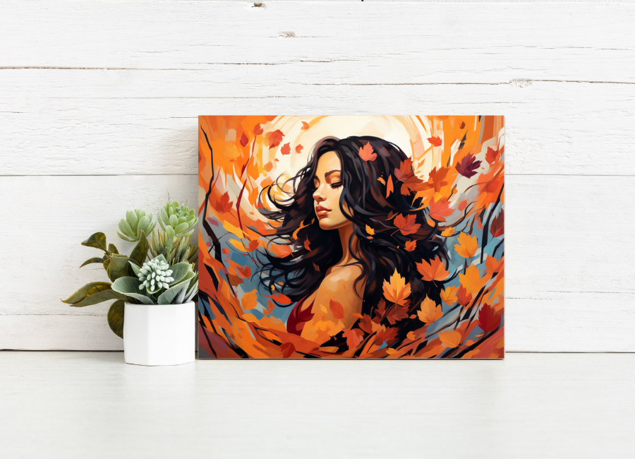 Golden Flow Muse – Paint by Numbers Kit