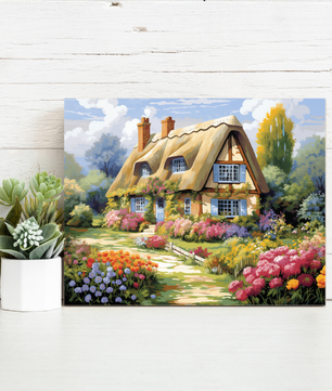 Countryside Cottage Garden – Paint by Numbers Kit