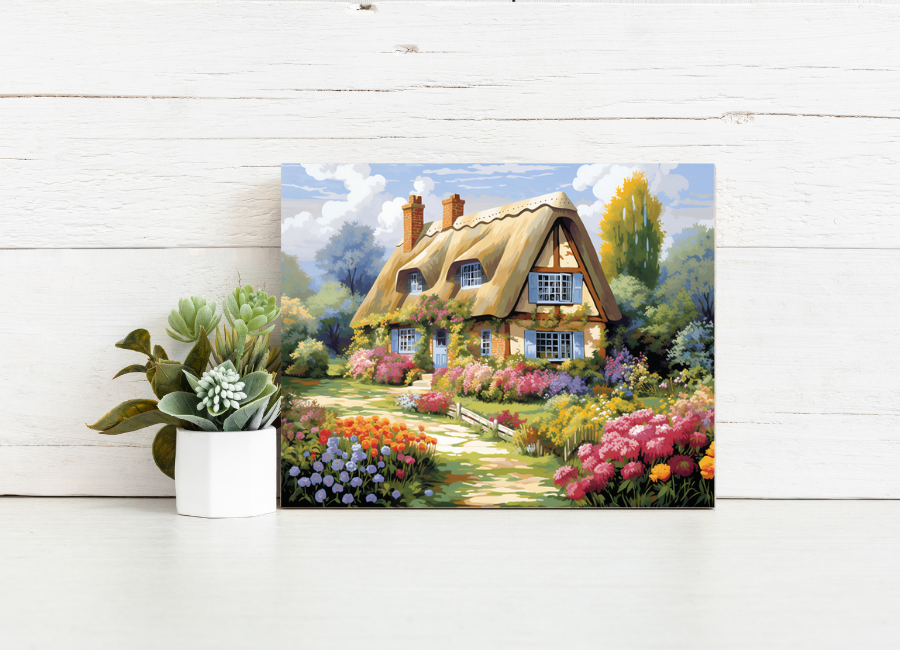 Countryside Cottage Garden – Paint by Numbers Kit