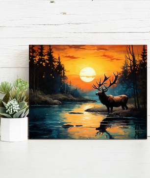 Sunset Stag – Paint by Numbers Kit