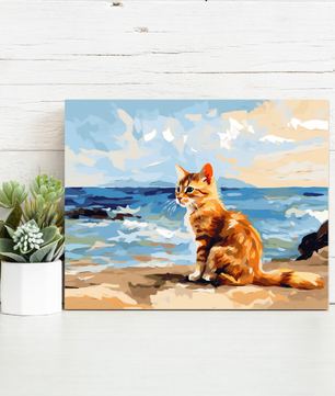 Seaside Kitten – Paint by Numbers Kit