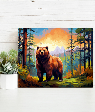 Wild Bear – Paint by Numbers Kit