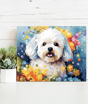 Bichon in Bloom – Paint by Numbers Kit