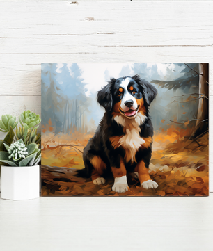 Autumn Trail Pup – Paint by Numbers Kit