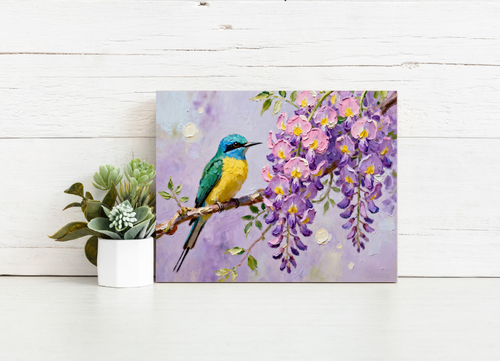 Wisteria Bird – Paint by Numbers Kit