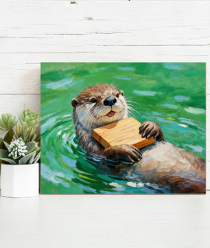 Playful River Otter – Paint by Numbers Kit