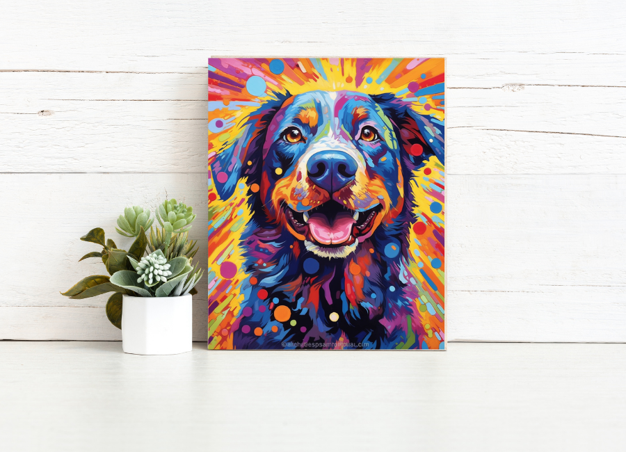 Rainbow Dog – Paint by Numbers Kit