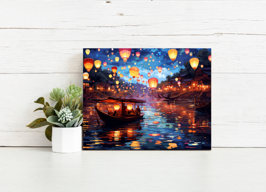 Lantern Festival Nights – Paint by Numbers Kit