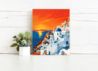 Santorini Sunset Glow – Paint by Numbers Kit