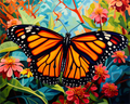 Monarch Butterfly Bloom – Paint by Numbers Kit