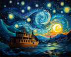 Starry Night Voyage – Paint by Numbers Kit