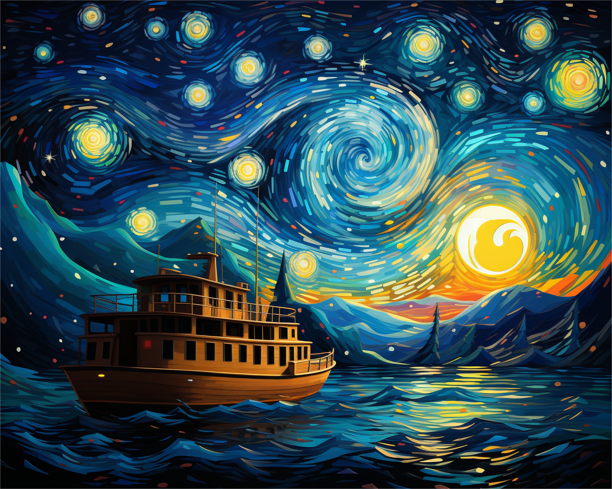 Starry Night Voyage – Paint by Numbers Kit