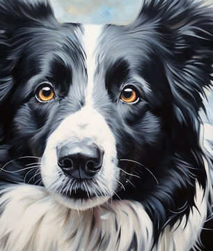 Border Collie Gaze – Paint by Numbers Kit