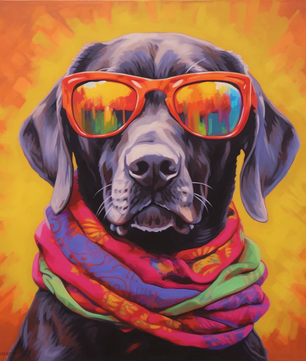 Cool City Pup – Paint by Numbers Kit