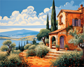 Tuscan Hillside Retreat – Paint by Numbers Kit