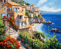 Cliffside Coastal Charm – Paint by Numbers Kit