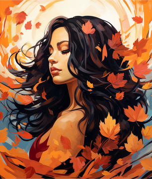 Golden Flow Muse – Paint by Numbers Kit