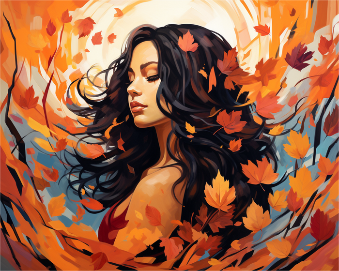 Golden Flow Muse – Paint by Numbers Kit