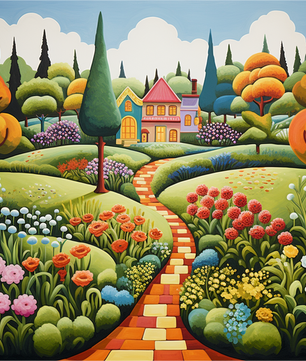 Whimsical Garden Path – Paint by Numbers Kit