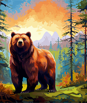 Wild Bear – Paint by Numbers Kit