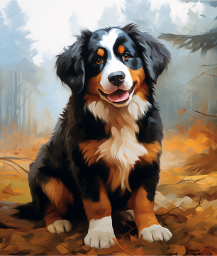 Autumn Trail Pup – Paint by Numbers Kit