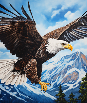 Soaring Bald Eagle – Paint by Numbers Kit