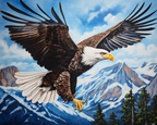 Soaring Bald Eagle – Paint by Numbers Kit
