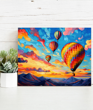 Colourful Hot Air Balloons - Paint by Numbers Kit