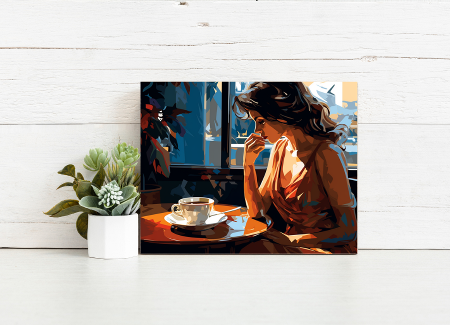 Cafe Morning Moment - Paint by Numbers Kit