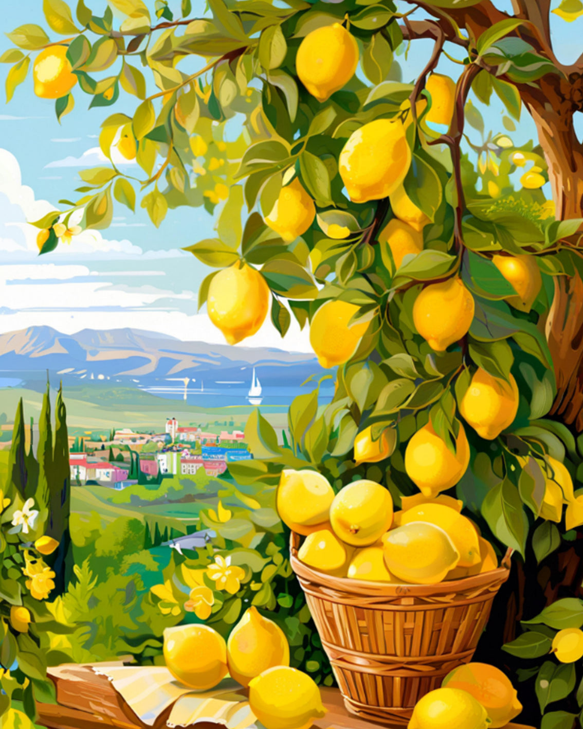 Lemon Grove Escape – Paint by Numbers Kit