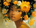 Golden Bloom Muse – Paint by Numbers Kit