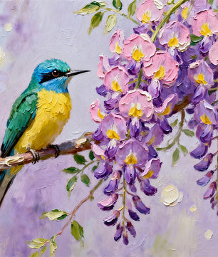Wisteria Bird – Paint by Numbers Kit