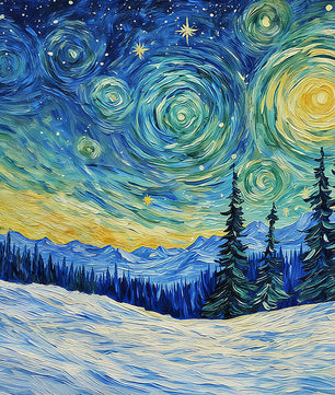 Starlit Winter Dream – Paint by Numbers Kit