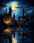 Moonlit Castle Reflections – Paint by Numbers Kit