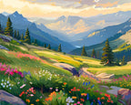 Alpine Meadow Glow – Paint by Numbers Kit