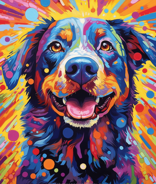 Rainbow Dog – Paint by Numbers Kit
