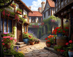 Charming Village Courtyard – Paint by Numbers Kit