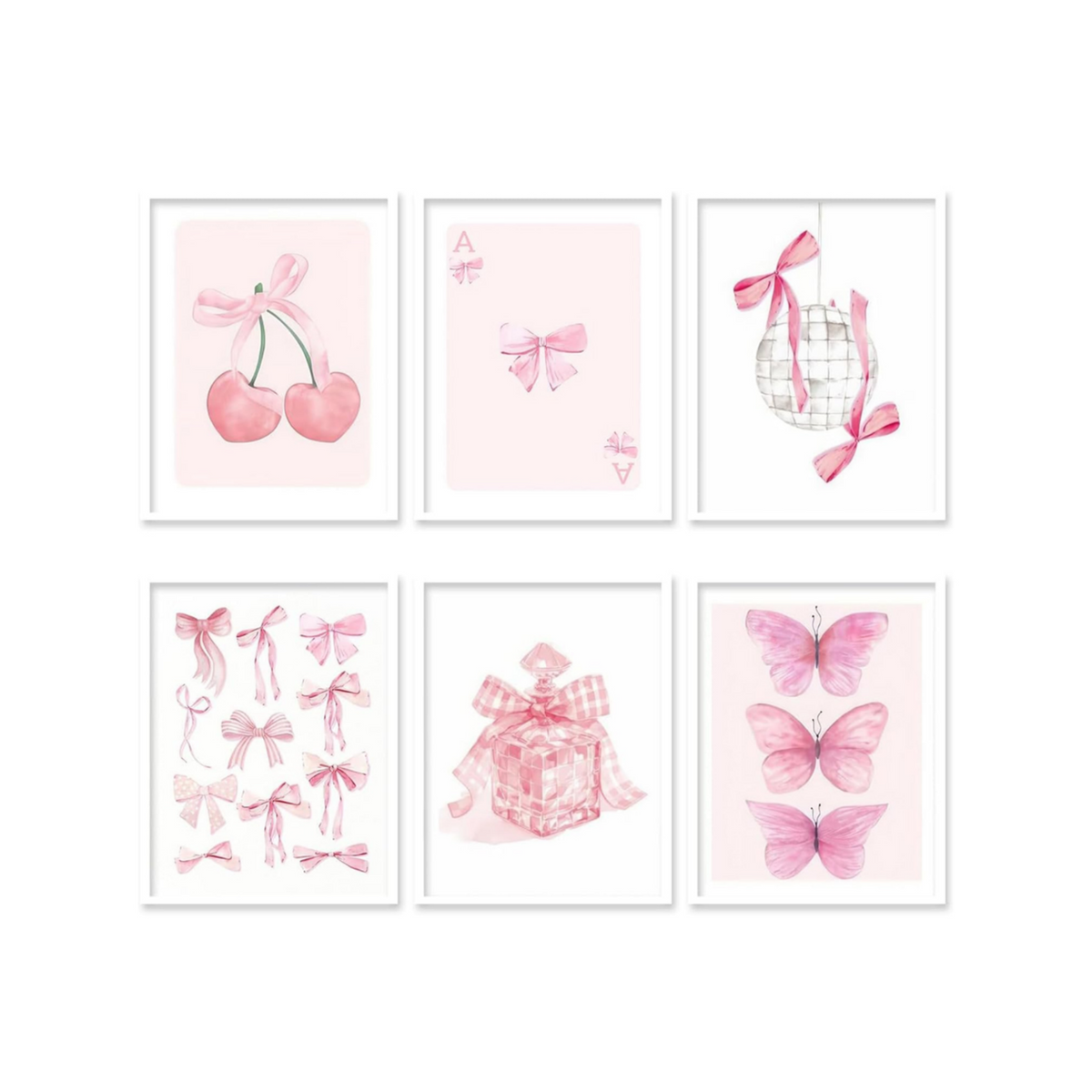 Pink Bow Edit - 6 Pack Paint by Numbers Kit