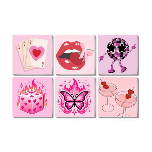 Pink Party Club - 6 Pack Paint by Numbers Kit