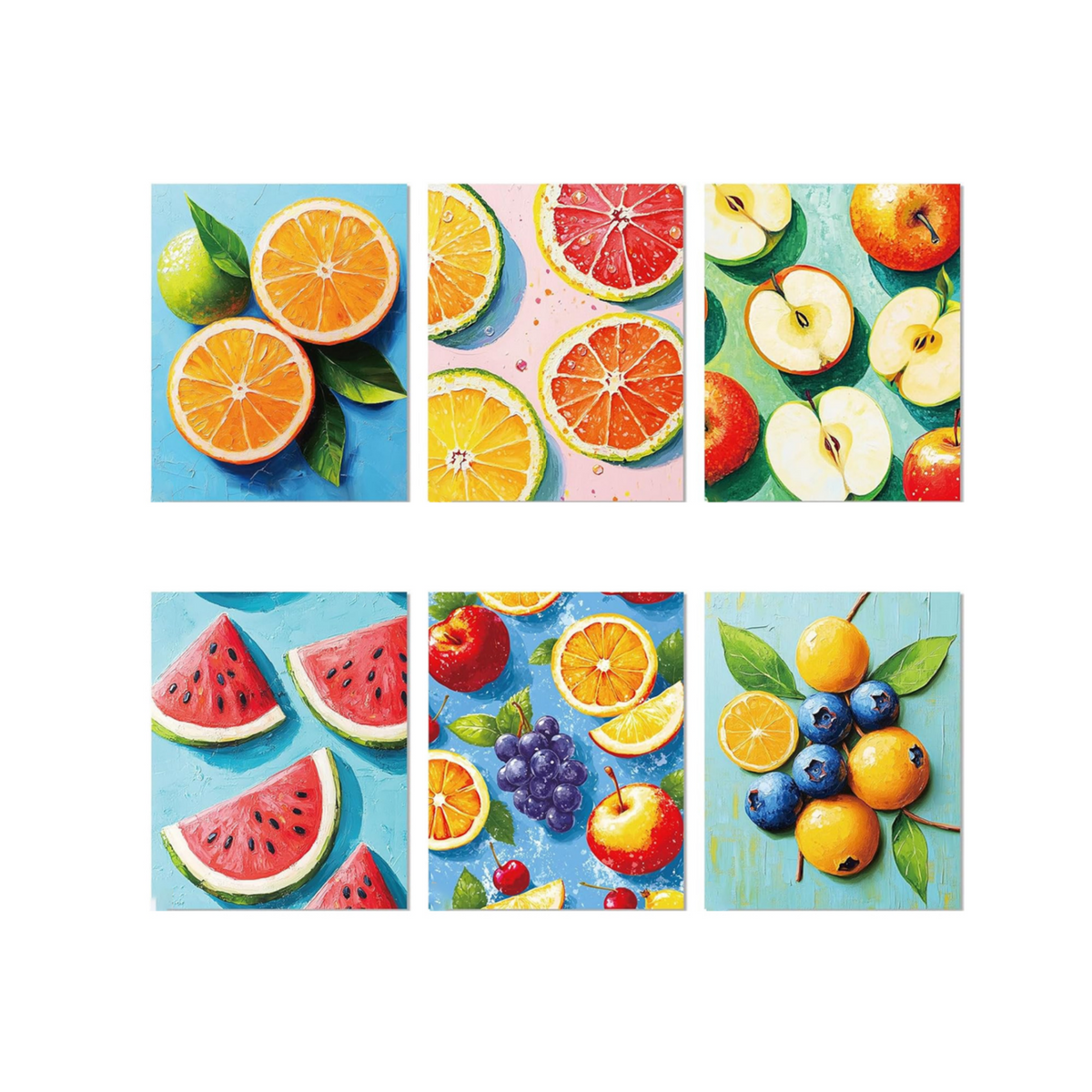Fruity Favourites - 6 Pack Paint by Numbers Kit