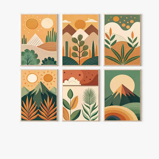 Boho Landscape Edit - 6 Pack Paint by Numbers Kit