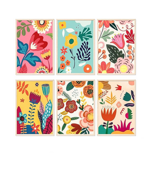 Colourful Flower Pop - 6 Pack Paint by Numbers Kit