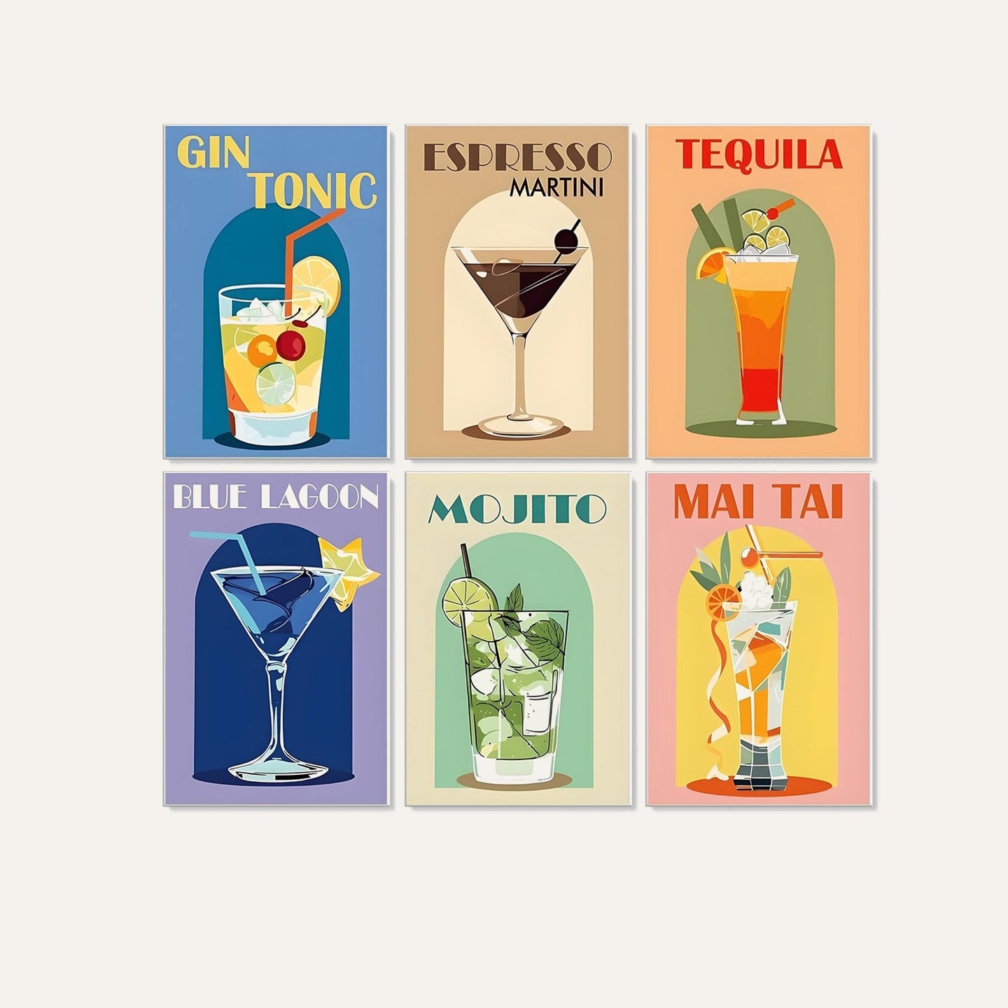 The Cocktail Poster Club - 6 Piece Kit