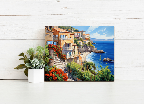 Cliffside Coastal Charm – Paint by Numbers Kit